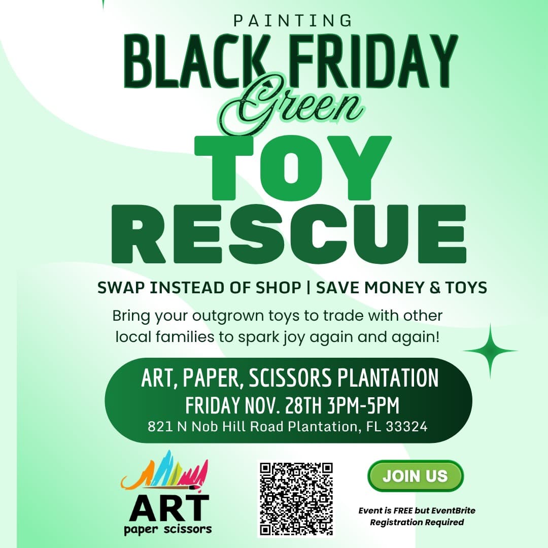 Painting Black Friday Green Toy Rescue