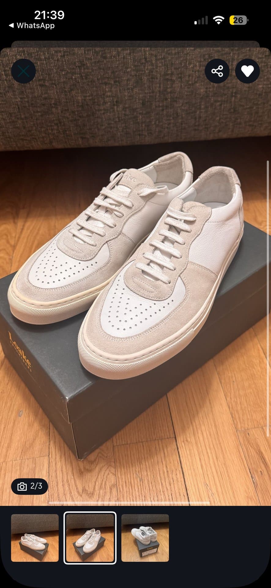 Loro Piana White Suede Sneakers — image 1 of 1